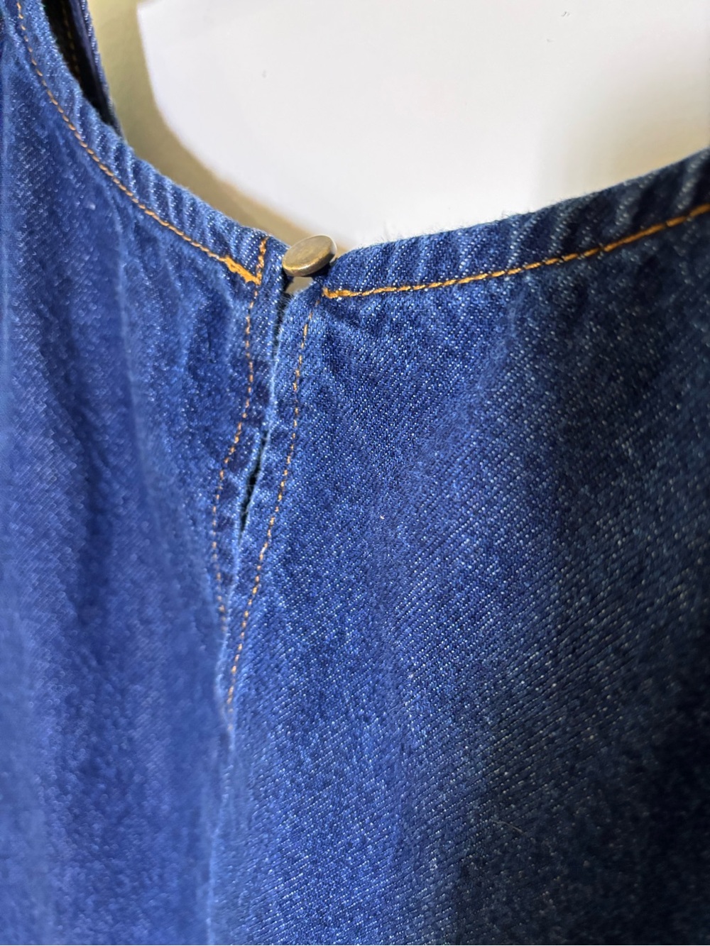 PILCRO denim shell TANK sleeveless top VEST blue ANTHROPOLOGIE large - Picture 5 of 8